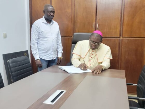 A COURTESY VISIT OF THE BISHOP OF THE BUEA DIOCESE TO THE LORD MAYOR OF BUEA COUNCIL.